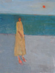 Figure on a Grey Beach